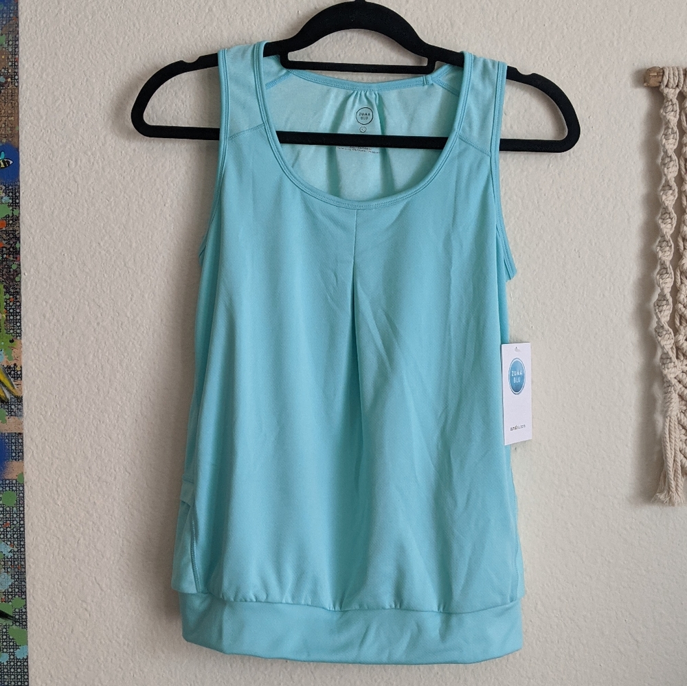 NEW Zuma Blu Active Flow Tank Mint with Pockets Sz XS